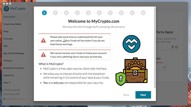MyCrypto Wallet Ethereum ERC20