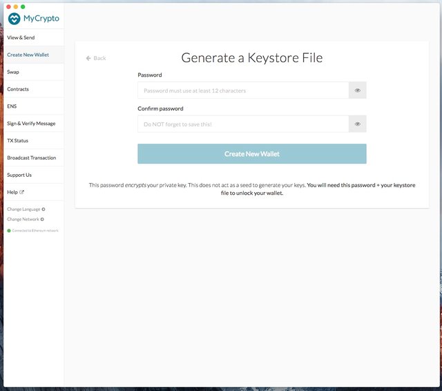 MyCrypto Wallet Ethereum ERC20
