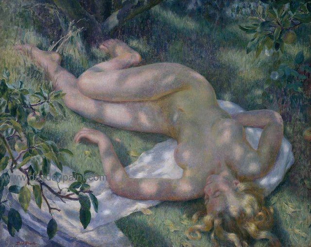 nude woman painting