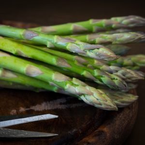 Asparagus, a rich source of Niacin (Vitamin B3) and Folate (B9)