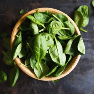 Spinach, a rich source of Vitamin B6