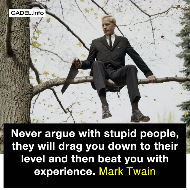 Mark Twain Arguing with Fools