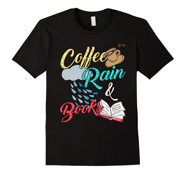 Coffee Books and Rain T Shirt