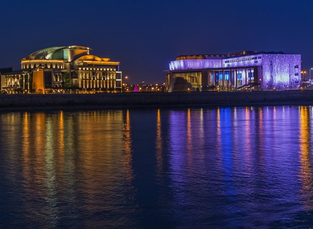 The National Theater in Budapest and the Palace of Arts