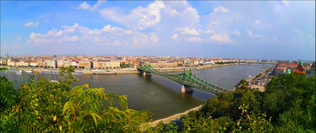 liberty bridge panorama