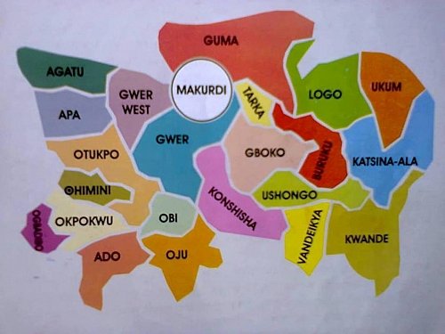 Map of Benue Local Governments