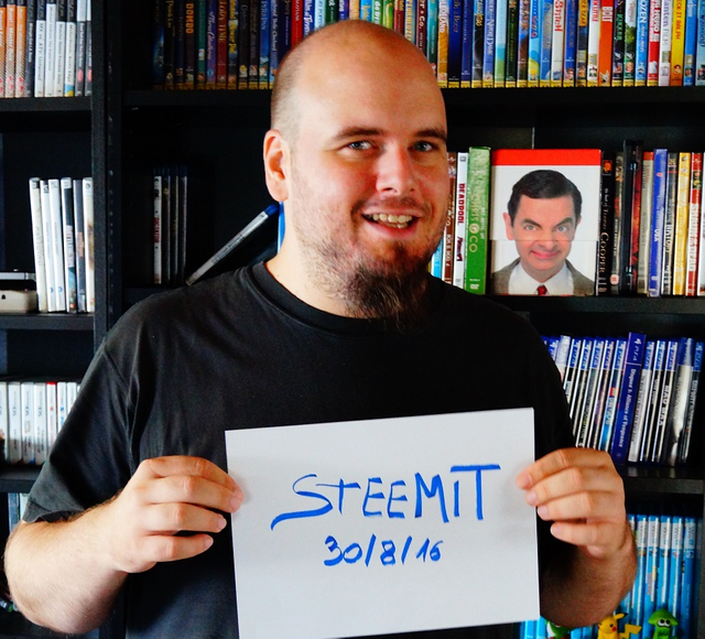 Just Lonnie holding up a Steemit paper