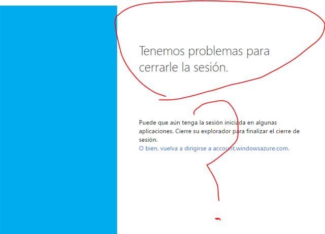 Microsoft no me cierra la sesión a pesar de que no tengo ninguna otra tab abierta o la sesión iniciada en ninguna otra instancia del browser.