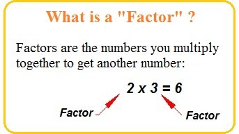 What is a factor? 