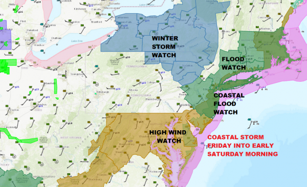 Heavy Wet Snow Possible Inland Elevated Areas