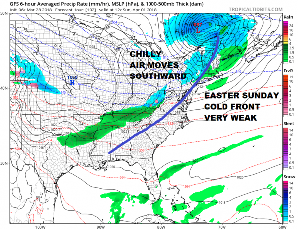 Passover Easter Sunday Weekend Outlook