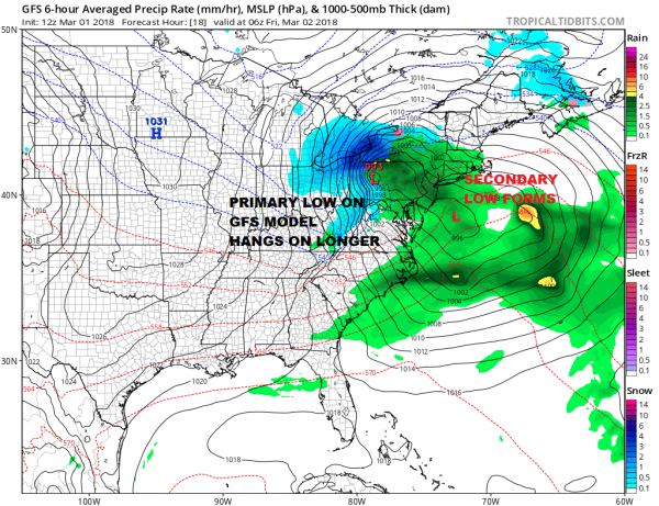 Redevelopment Secondary Low Key To Snow Forecast