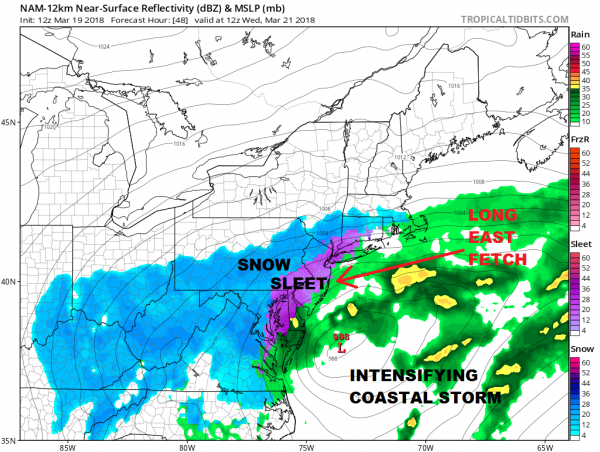 Weather Models Aggressive For Middle Atlantic & Northeast Tuesday Wednesday