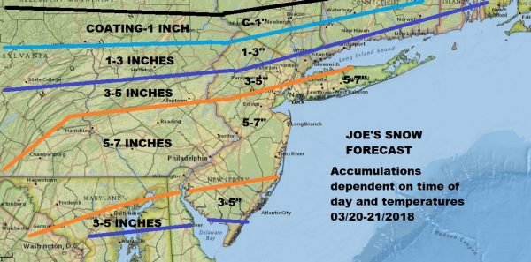 Winter's Parting Blow Snow Forecast Updated Sunny Chilly Monday