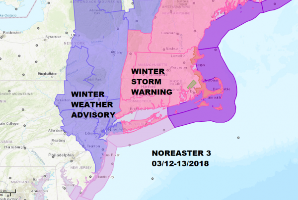 Winter Storm Warning Winter Weather Advisory Noreaster 3 Snow Forecast