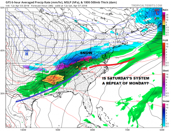 Cold Air Triple Lows Busy Pattern Continues