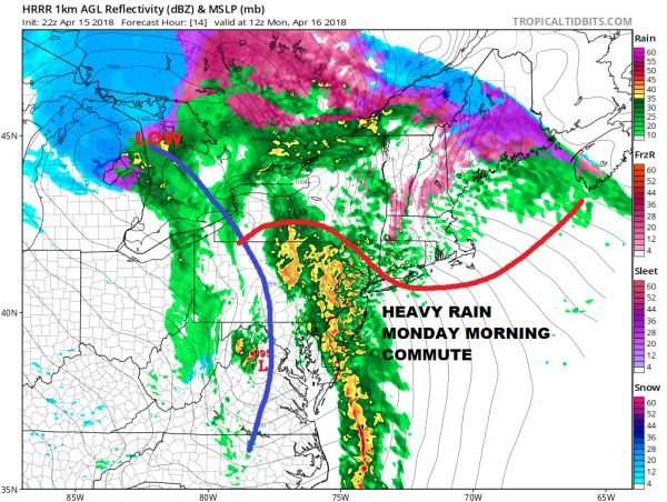 Heavy Rain Thunderstorms Monday Morning Commute