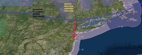 Backdoor Front Moving South Faster This Morning Winter Weather Advisory North