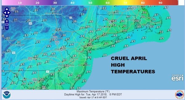 Clouds Cold Showers Flurries April Remains Cruel