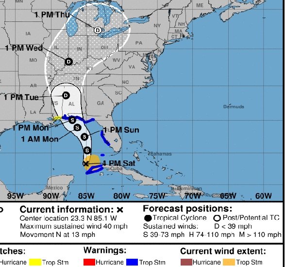 Alberto Tropical Storm Warnings West & North Florida Coasts to Alabama