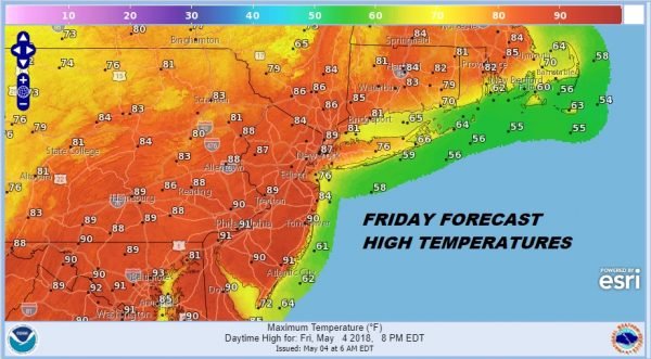 Last Very Warm Day Thunderstorms Cooler Weekend