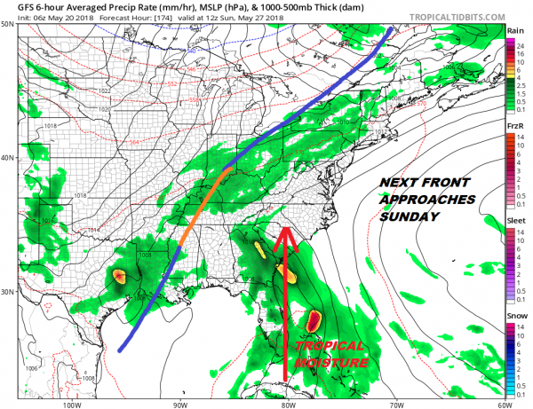 Memorial Day Holiday Weekend Questions Rise Gulf Moisture Cold Front