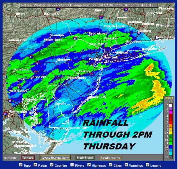 Rain Sinking Southward But Set To Return Late Friday