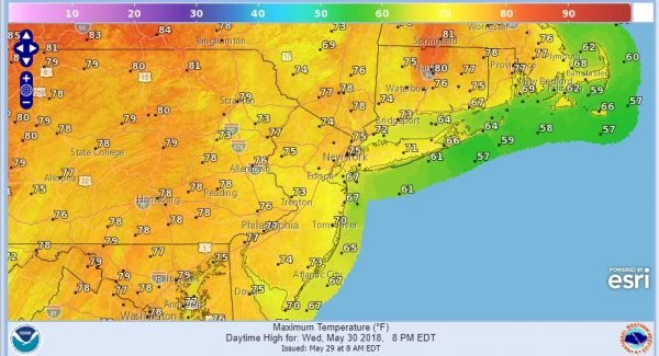 Very Warm Tuesday Onshore Flow Develops Wednesday Thursday