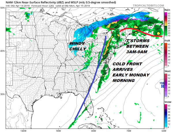 Severe Weather Risk Into Monday Morning Showers Thunderstorms Tonight