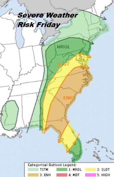 Dreary Day Warm Front South Passover Easter Weekend Outlook