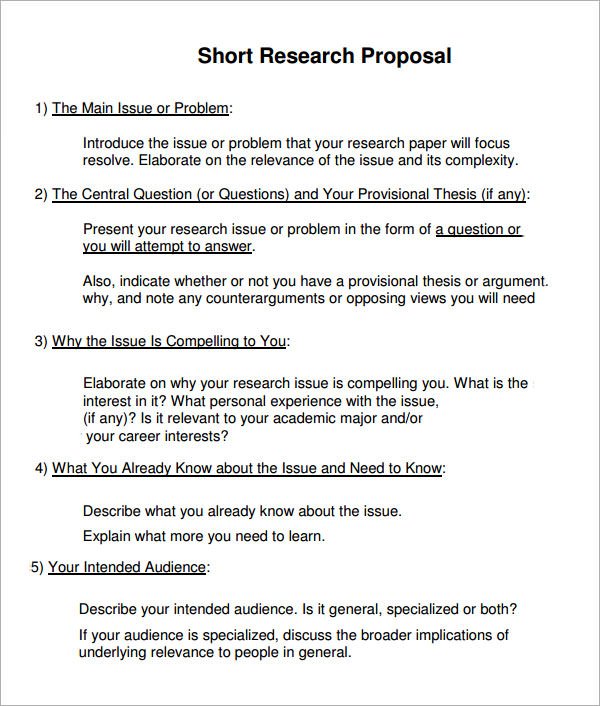 how to write a research project proposal