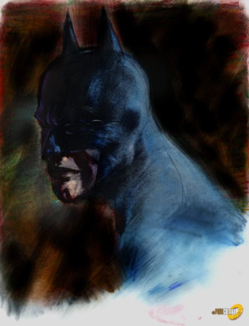 Batman Colored pencil on 9 x 12 in Vellum/Digital 2004.
