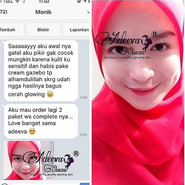 cream pemutih wajah testimoni adeeva