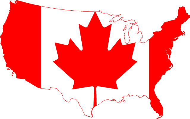  canada flag png  -  Flag Map Of The United States