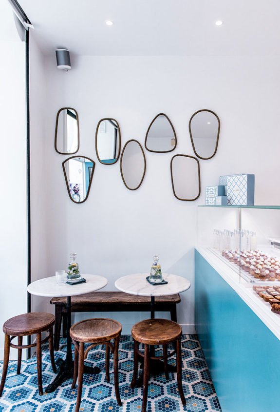 black framed mirrors inside maison aleph. / sfgirlbybay