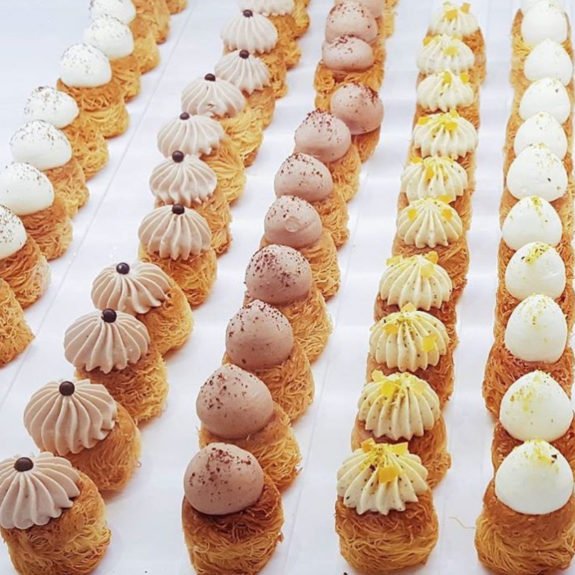 lines of pastries at maison aleph in france. / sfgirlbybay