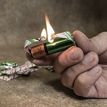 Starting a fire with a battery and foil