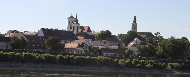 The city of Szentendre, seen from the Danube