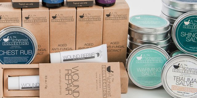 The Alchemist Collection, all natural, handmade botanical products.