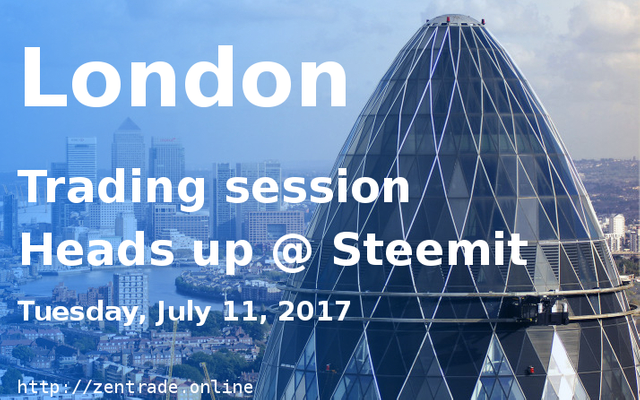 London Trading Session Heads Up Tuesday, July 11, 2017