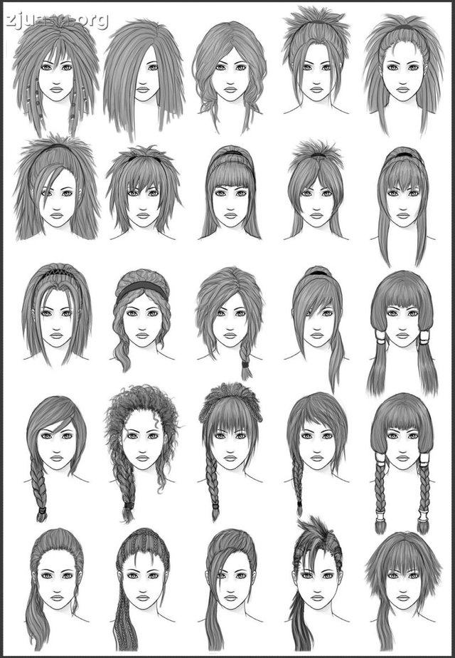 How To Draw Female Hairstyles