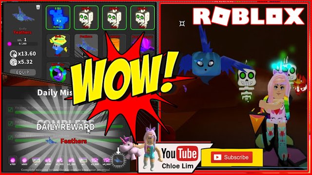 Roblox Gameplay Ghost Simulator Completing My Last Daily Quest And Getting Pet Feathers Steemit