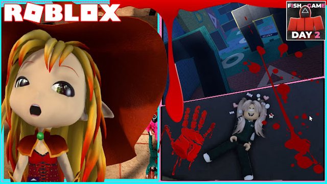 ROBLOX FISH GAME! SQUID GAME DAY 2! BLOOD RISING