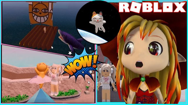 ROBLOX CAT TRIP! FINDING CATS AND GETTING TO THE MOON WITH FUN FRIENDS