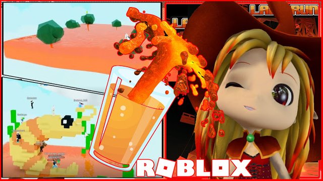 Roblox Lava Run Gameplay! CODE! Rising Orange Juice or Lava!