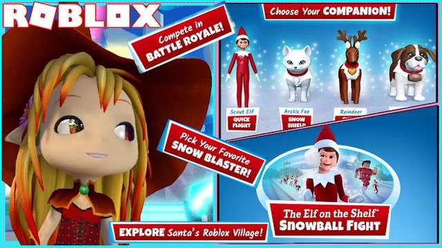 ROBLOX ELF ON THE SHELF SNOWBALL FIGHT! SNOWBALL FIGHT WITH SANTA'S ELVES