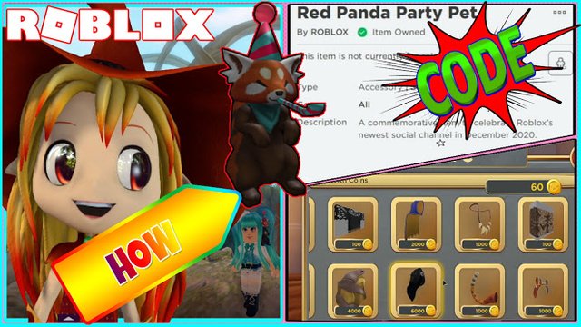 ROBLOX PROMO CODE FOR RED PANDA PARTY PET! SHOP LOCATIONS for WONDER WOMAN ITEMS