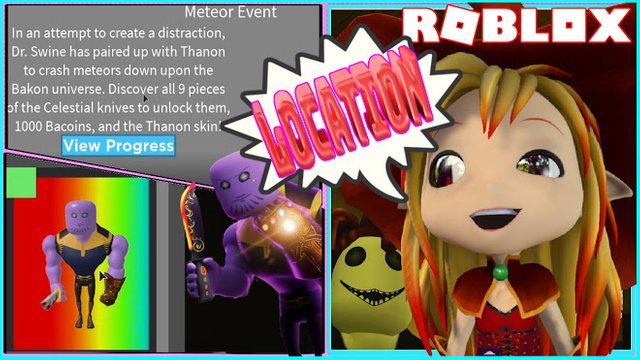 Roblox Bakon [EVENT]! CODE! Location of all the 9 Celestial Knife in all Maps!