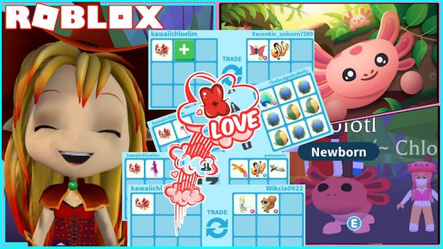 ROBLOX ADOPT ME! TRADING SOME NEW LEGENDARY AXOLOTL PET
