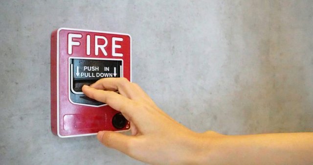 Cryptocurrency warning fire alarm